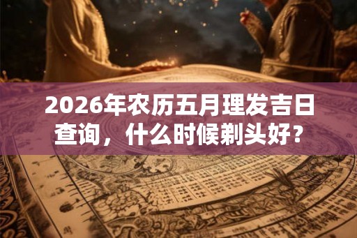 2026年农历五月理发吉日查询，什么时候剃头好？