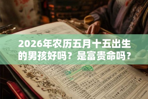 2026年农历五月十五出生的男孩好吗？是富贵命吗？