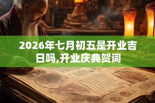 2026年七月初五是开业吉日吗,开业庆典贺词
