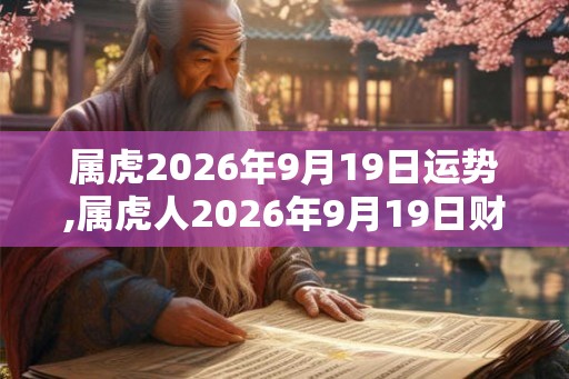 属虎2026年9月19日运势,属虎人2026年9月19日财运,生肖虎2026年9月19日运势