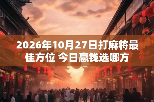 2026年10月27日打麻将最佳方位 今日赢钱选哪方