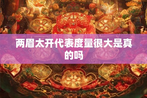 两眉太开代表度量很大是真的吗