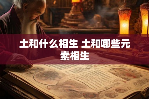 土和什么相生 土和哪些元素相生