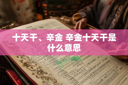 十天干、辛金 辛金十天干是什么意思