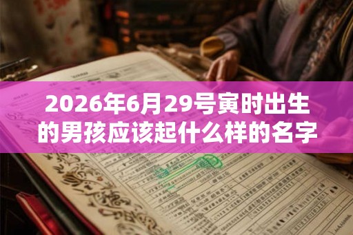 2026年6月29号寅时出生的男孩应该起什么样的名字 2026年6月29号寅时出生的男孩应该起什么样的名字
