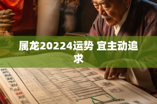 属龙20224运势 宜主动追求