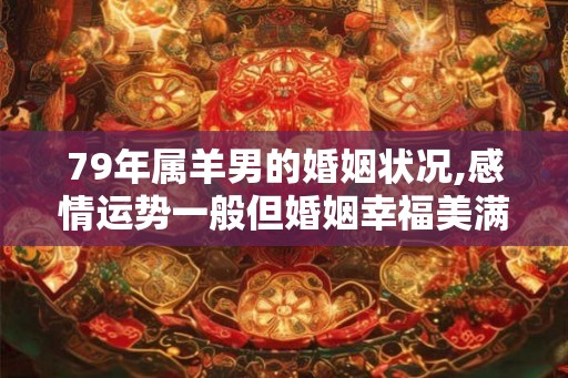 79年属羊男的婚姻状况,感情运势一般但婚姻幸福美满