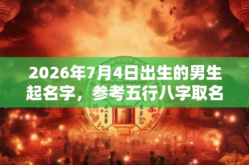 2026年7月4日出生的男生起名字,参考五行八字取名 2026年7月4日出生的男生起名字,参考五行八字取名