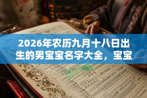 2026年农历九月十八日出生的男宝宝名字大全，宝宝五行起名