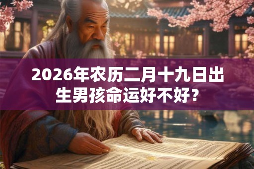 2026年农历二月十九日出生男孩命运好不好？
