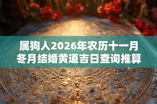 属狗人2026年农历十一月冬月结婚黄道吉日查询推算