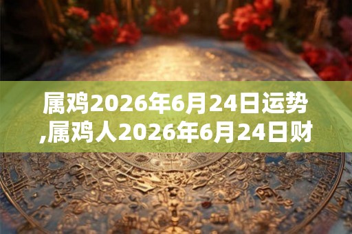 属鸡2026年6月24日运势,属鸡人2026年6月24日财运,生肖鸡2026年6月24日运势