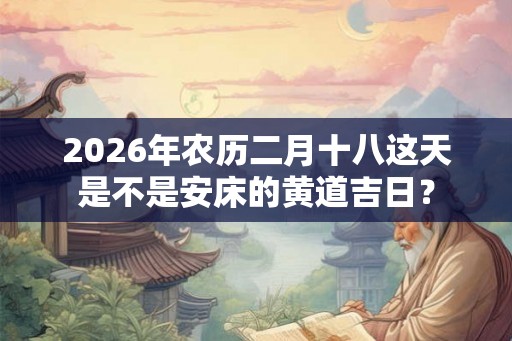 2026年农历二月十八这天是不是安床的黄道吉日？