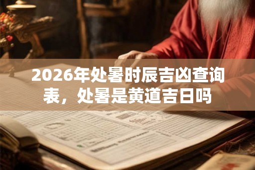 2026年处暑时辰吉凶查询表，处暑是黄道吉日吗