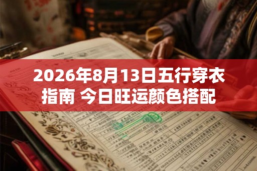2026年8月13日五行穿衣指南 今日旺运颜色搭配