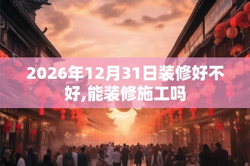 2026年12月31日装修好不好,能装修施工吗
