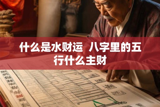 什么是水财运 八字里的五行什么主财 什么是水财运 八字里的五行什么主财