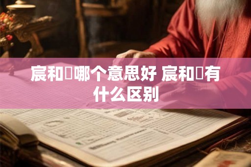 宸和莀哪个意思好 宸和莀有什么区别