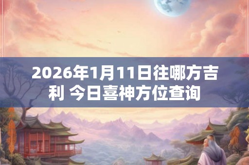 2026年1月11日往哪方吉利 今日喜神方位查询
