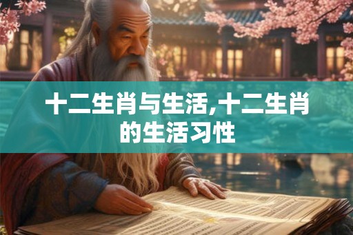 十二生肖与生活,十二生肖的生活习性