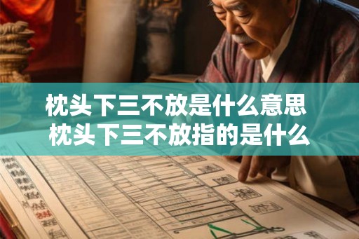 枕头下三不放是什么意思 枕头下三不放指的是什么