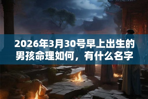 2026年3月30号早上出生的男孩命理如何，有什么名字推荐？