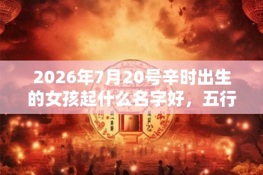 2026年7月20号辛时出生的女孩起什么名字好，五行是什么？