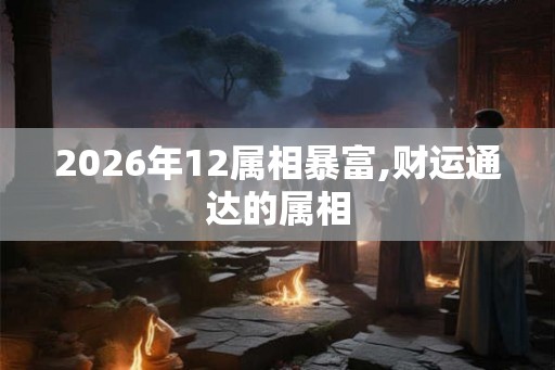 2026年12属相暴富,财运通达的属相