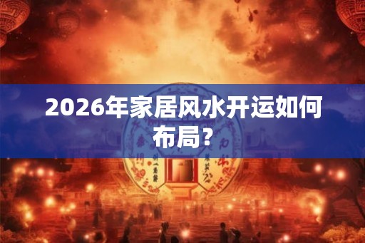 2026年家居风水开运如何布局？