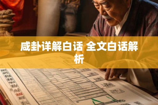 咸卦详解白话 全文白话解析