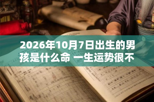 2026年10月7日出生的男孩是什么命 一生运势很不错