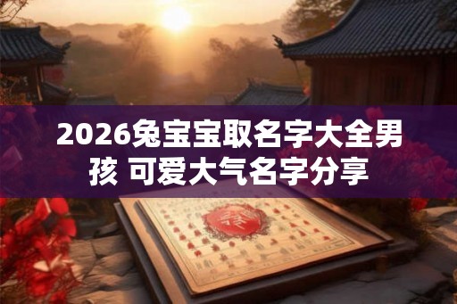 2026兔宝宝取名字大全男孩 可爱大气名字分享
