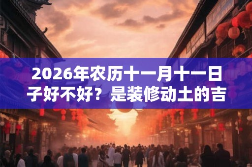 2026年农历十一月十一日子好不好？是装修动土的吉日吗？