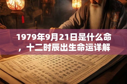 1979年9月21日是什么命，十二时辰出生命运详解
