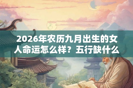 2026年农历九月出生的女人命运怎么样？五行缺什么？