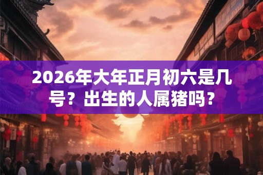 2026年大年正月初六是几号？出生的人属猪吗？