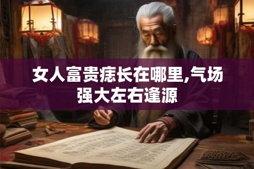 女人富贵痣长在哪里,气场强大左右逢源
