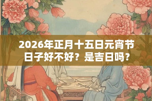 2026年正月十五日元宵节日子好不好?是吉日吗? 2026年正月十五日元宵节日子好不好?是吉日吗?