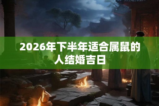 2026年下半年适合属鼠的人结婚吉日