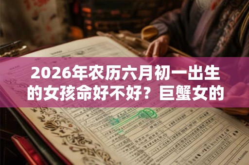 2026年农历六月初一出生的女孩命好不好?巨蟹女的性格如何? 2026年农历六月初一出生的女孩命好不好?巨蟹女的性格如何?