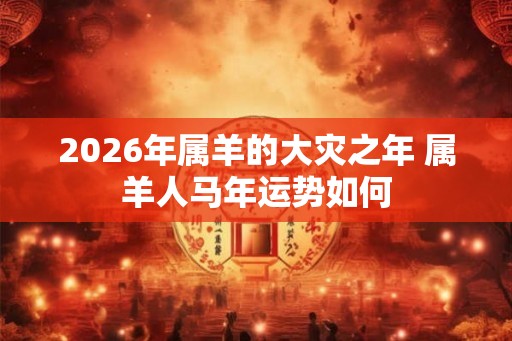 2026年属羊的大灾之年 属羊人马年运势如何