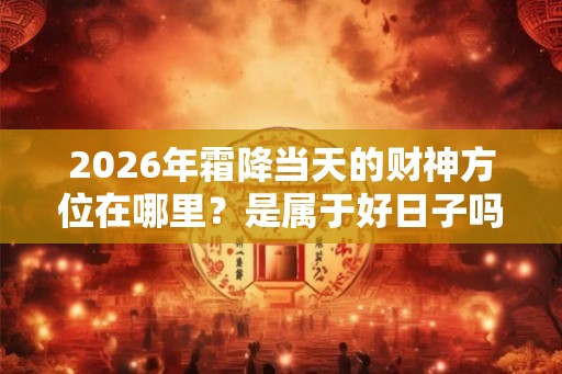 2026年霜降当天的财神方位在哪里?是属于好日子吗? 2026年霜降当天的财神方位在哪里?是属于好日子吗?