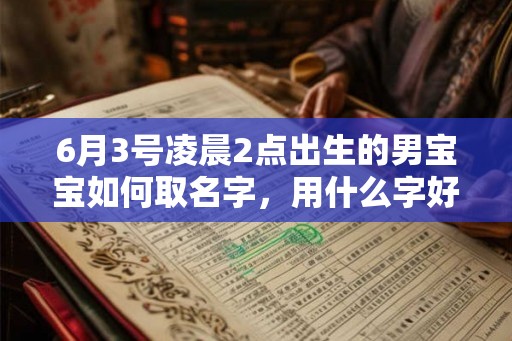 6月3号凌晨2点出生的男宝宝如何取名字，用什么字好