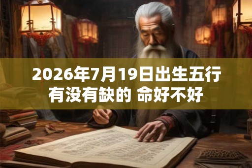 2026年7月19日出生五行有没有缺的 命好不好