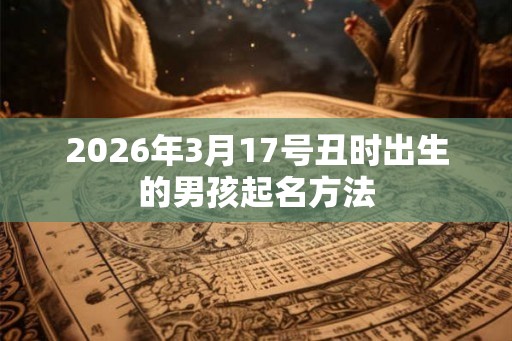 2026年3月17号丑时出生的男孩起名方法