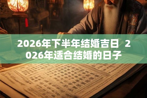 2026年下半年结婚吉日  2026年适合结婚的日子