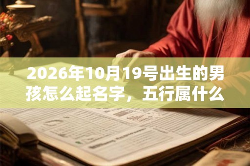2026年10月19号出生的男孩怎么起名字，五行属什么