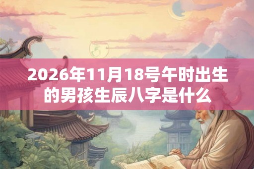 2026年11月18号午时出生的男孩生辰八字是什么