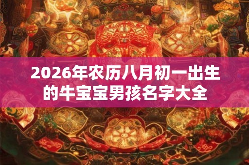 2026年农历八月初一出生的牛宝宝男孩名字大全