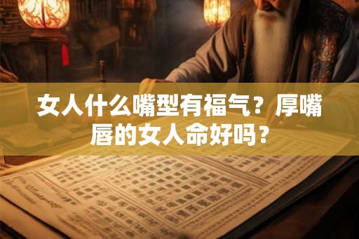 女人什么嘴型有福气？厚嘴唇的女人命好吗？